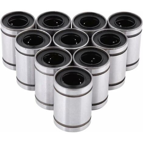 10 pezzi LM12UU Boccola per cuscinetti a sfere lineari da 12 mm per stampanti 3D e parti CNC, albero da 12 mm (1/4)