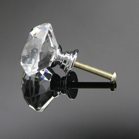 Set di 8 pomelli per porte in cristallo, maniglie per mobili con diamanti, pomelli con diamanti per armadi, cassetti, pomelli da cucina - 30 mm