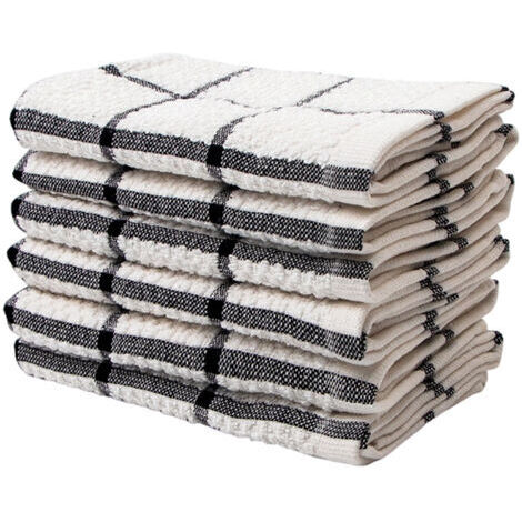 Set di 8 tovaglioli in cotone a nido d'ape a righe, 30 x 30 cm, morbidissimi, assorbenti e ad asciugatura rapida.