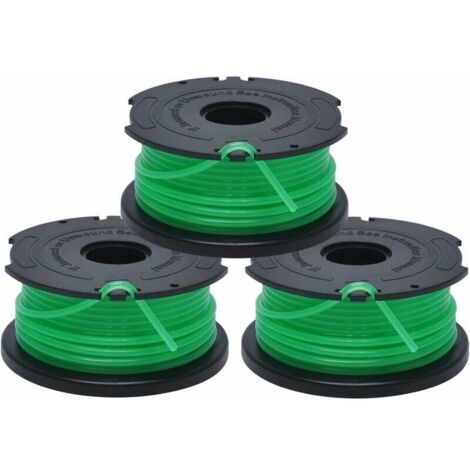 Bobine di ricambio per decespugliatori, bobina di alimentazione automatica del filo, filo di nylon ad alta resistenza da 3 x 6 m, diametro 2 mm (1/4)