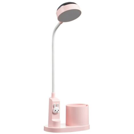 Lampada da scrivania, ABS/polipropilene, LED, USB, 2000 mAh, rosa/bianco (1/4)