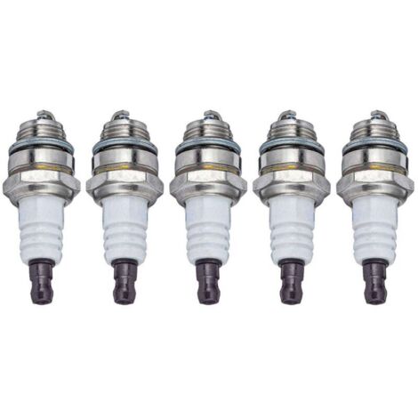 Set di 5 candele per motori a 2 tempi - L8RTF/BM6A/L7T - compatibili con decespugliatori, motoseghe e motocoltivatori (1/3)
