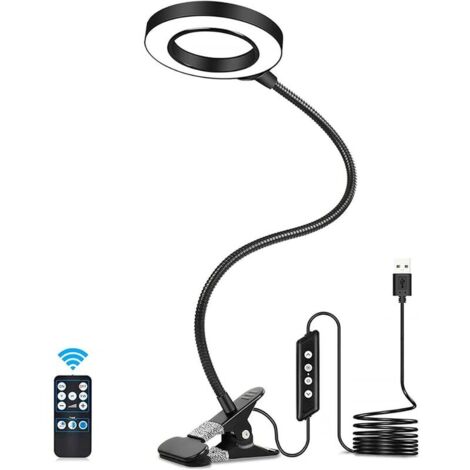 Lente d'ingrandimento da tavolo con illuminazione a LED, ingrandimento 3x, regolabile, 10 livelli di luminosità, telecomando, morsetto