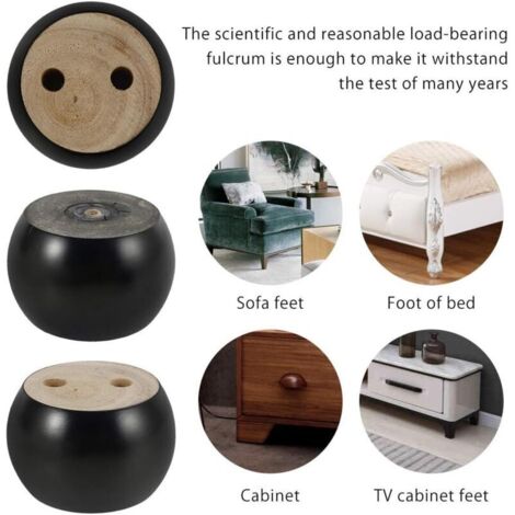 Set Di 4 Gambe In Legno Per Mobili – Colore Rovere/Noce, Inclinabili, Con Piastra E Viti, Altezza 12 Cm, Per Divani, Letti, Sedie E Tavoli