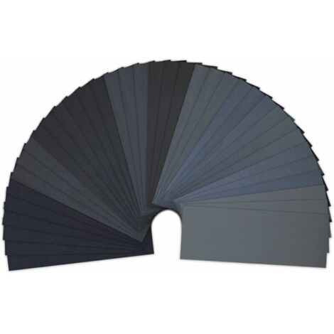 Confezione da 36 fogli di carta vetrata LANHU, 23 x 9,3 cm, per uso a secco/umido, grana 120/220/320/400/600/800/1000/1200/1500/2000/2500/3000 (1/4)