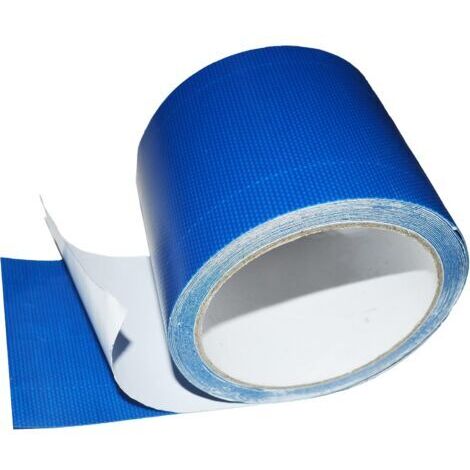 Nastro di riparazione per teloni, nastro sigillante per camion, serre, tende o gazebo, resistente a strappi e fori (blu, larghezza 10 cm) (1/5)
