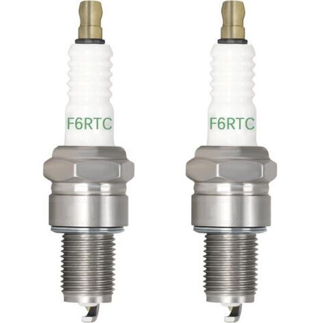 2 candele per auto F6RTC, candele per tosaerba, sostituiscono BPR6ES/7995/WR6DC 7900/WR7DC/RN9YC RN10YC RN11YC, 3047/W20EPR-U/VW20, MTD 951-10292 751-10292 131-039 (1/5)