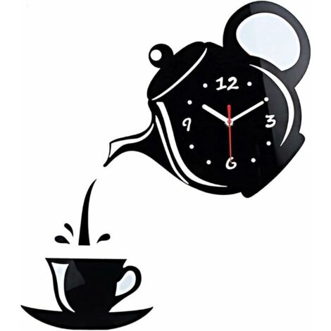 Orologio da parete 3D, orologi da parete per bar, adesivo a specchio 3D per la decorazione della casa, orologio da parete silenzioso (non richiede batterie), design moderno fai da te