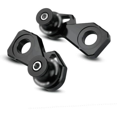 2 pezzi Diabolos M8 da 8 mm + Blocco di regolazione catena per telaio per CB650R CB 650 R (Nero)