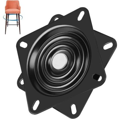 (6 pollici) Piatto girevole per sedia, piatto girevole con cuscinetti a sfera, 153x153x22 mm, max 250 kg, piatto girevole a 360° con cuscinetti a sfera, per sgabelli, tavoli, scaffali, TV