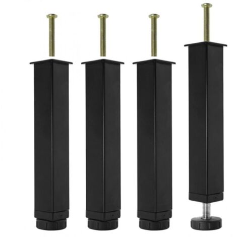 Set di 4 gambe per letto a doghe in metallo, 20 cm, regolabili in altezza, robuste e facili da installare.