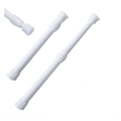 2 aste per tende estensibili, da 30 a 50 cm, non richiedono foratura, ideali per tende corte, tende per armadi o tende da doccia. (1/4)