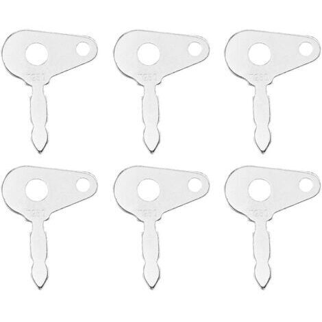 Set di 6 chiavi di accensione, chiavi di ricambio universali, interruttore di accensione di ricambio, per trattori, attrezzature agricole, macchinari pesanti, pale caricatrici (1/5)