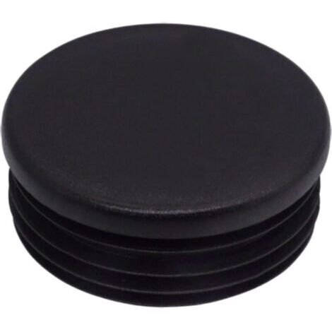 Confezione da 20 inserti tubolari rotondi da 60 mm, tappi per pali di recinzione in plastica nera, tappi per tubi, colore nero RAL 9005 (1/4)