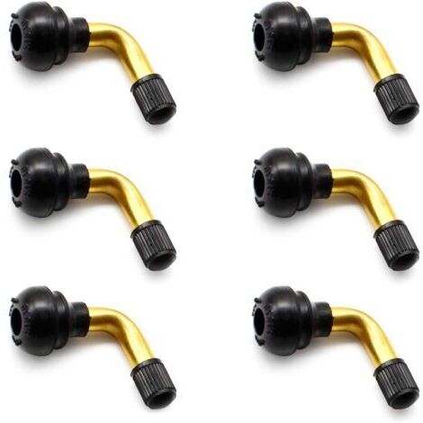 Valvola per pneumatici auto, 6 pezzi PVR70 Tubeless, valvola tubeless MTB, valvola angolata per moto, ottima tenuta all'aria, per auto, biciclette, moto, scooter (1/5)