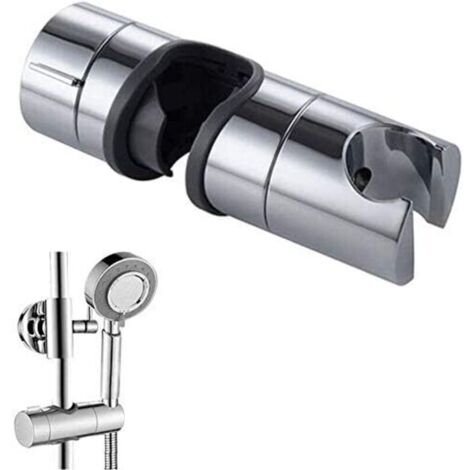 Supporto per doccetta sostituibile, in ABS cromato, con diametro regolabile da 18 a 25 mm. (1/4)