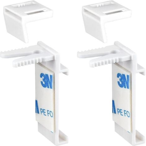 Set di 4 staffe di fissaggio per tende a rullo doppie, non è necessaria la foratura. Accessori di ricambio per finestre in legno e a battente. (1/4)