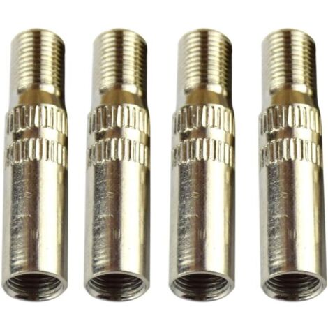 Giunto di prolunga per tappo valvola pneumatico in 4 pezzi, prolunga per stelo del tappo valvola ruota auto in metallo (1/4)