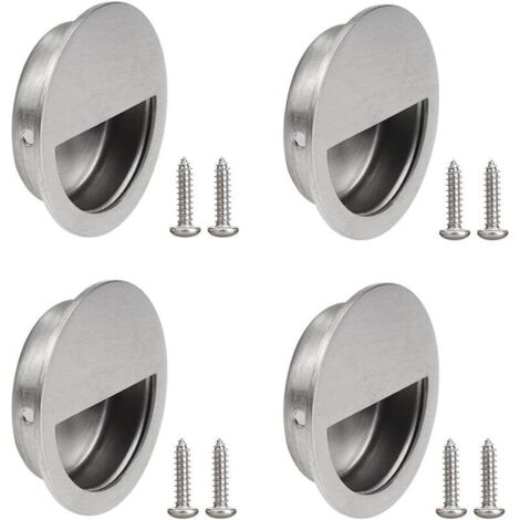 4 pezzi Maniglia per porta scorrevole rotonda Maniglia per porta rotonda incassata in acciaio inox Maniglia rotonda incassata (1/4)