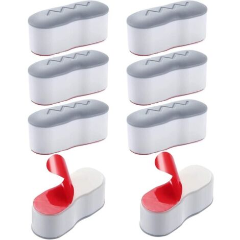 Set di 8 paracolpi universali di ricambio per sedile WC con adesivo resistente, ideali per casa, hotel e scuola. (1/4)