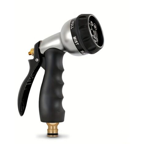 Pistola ad acqua da giardino - Kit per irrigare fiori, lavare l'auto e tubo flessibile con ugello a spruzzo (1/4)