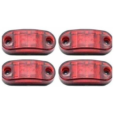 4 confezioni di luci di posizione laterali a LED, 12-24 V bianco/rosso, luci di segnalazione bifacciali, luci di parcheggio per camion e rimorchi, luci di ingombro (1/5)