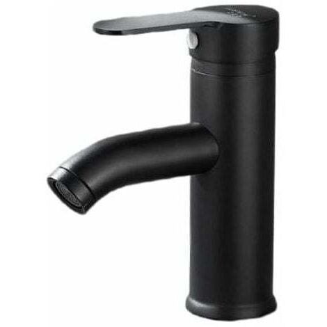 Rubinetto per lavabo nero opaco - Miscelatore acqua calda/fredda - Nero