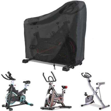 Telo di copertura protettivo per cyclette, impermeabile, antipolvere e verticale, per cyclette reclinata (nero, 123 x 58 x 142 cm)