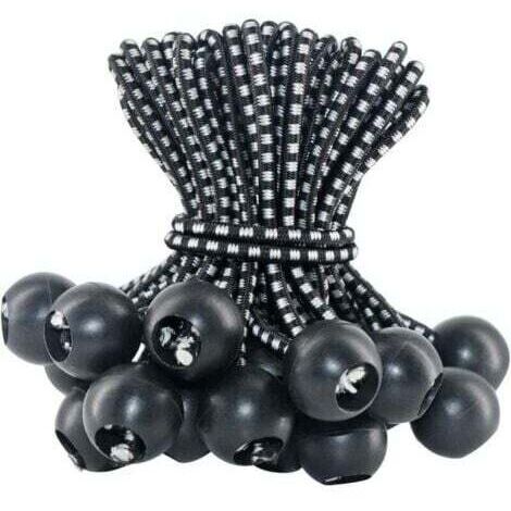 50 pezzi di corde elastiche, corde elastiche per teloni da 10 cm, corda elastica, corde elastiche, corde elastiche in gomma, corde elastiche con palline per tettoie, teloni, tende, tendaggi, striscion