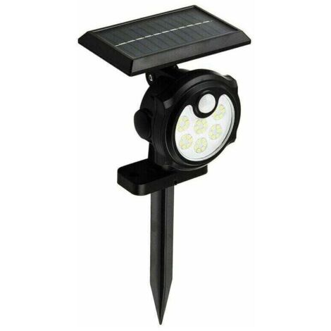 VURAHOME - Lampada solare da esterno a 36 LED, impermeabile IP65, lampada da parete solare con sensore di movimento, 3 modalità di illuminazione, potente faretto solare da 1200 mAh per giardino. (1/3)