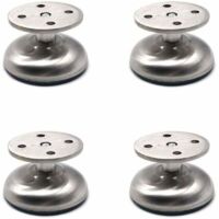 Set di 4 piedini regolabili per mobili, lunghi 3,5 cm, extra spessi, realizzati in acciaio inox molto robusto, per m