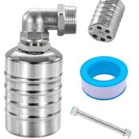 Valvola a galleggiante completamente automatica da 3/4", valvola di controllo del livello dell'acqua in acciaio inox 304, regolatore automatico del livello dell'acqua per serbatoi d'acqua, piscine, to