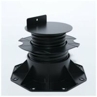 Supporto regolabile (da 60 a 140 mm) per decking in legno e composito - Colore: nero, Area di copertura (m2)