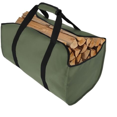 Sac à bois de chauffage haut de gamme, fibre de polyester, panier à bois portable, sac de cheminée pliable et imperméable (1/4)