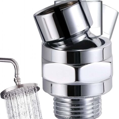 Rotule pivotante en laiton réglable, connexion de bras de douche, angle de tête de bras de douche pivotant réglable G1/2 rotule en laiton chromé (1/5)