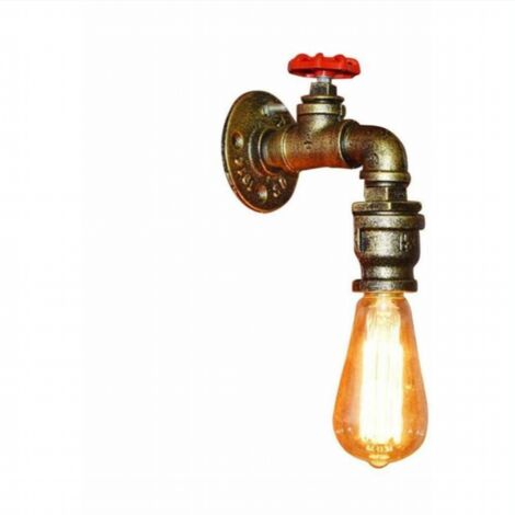 Vintage Applique murale Industrielle Ancienne Luminaire Tube Conduite D'eau Retro pour Maison Café Cuisine Salon et chambre ( non ampoules) (1/3)