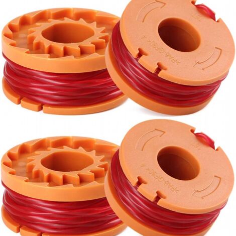 Bobines de rechange pour tondeuses à gazon, compatibles avec les débroussailleuses Worx WA0010, accessoires pour outils de jardin, lot de 4 (1/5)