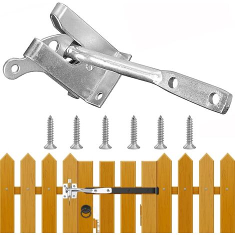 Serrure Automatique Porte,Universel Verrouillage Coulissant Verrou Porte Hardware Accessoires Loquet de Porte pour Usage Extérieur Comme Verrou de Porte de Jardin, de Remise et de Porte (1/5)