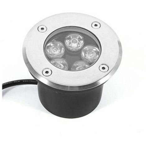 Spot d'extérieur encastrable au sol, étanche IP67 LED pour terrasse, spot d'extérieur rond praticable au sol, 220 V rond pour pelouse, jardin, Ø12x19cm 1pc