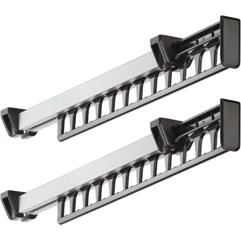 Porte-Manteau Placard Pull Out Porte-Manteau Coulissant Porte-Manteau Cintre pour 12 Cintres Longueur 312mm Lot de 2