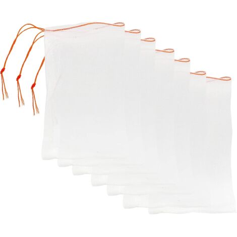 Lot de 50 sacs en filet pour insectes, moustiquaire, protection des fruits, cordon de serrage, plantes de jardin, couverture en maille pour fleurs, fruits (10 x 15 cm) (1/5)