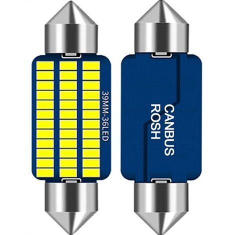 Ampoule LED de voiture 39 mm, ampoule blanche sans erreur de couleur, ampoule de voiture 12 V dôme carte coffre concierge lumière, 4 pièces (1/4)