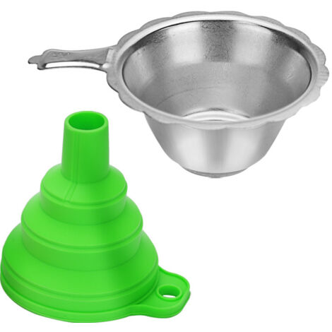 Accessoires d'imprimante 3D Entonnoir en silicone pliable Filtre en résine en acier inoxydable Bouteille arrière en résine pour Anycubic Photon Sparkmaker Kelant Orbeat D100 Sla Imprimante 3D Vert (1/5)