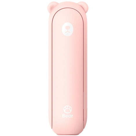 Ventilateur portable avec banque d'alimentation 4800 mAh, jusqu'à 46 heures d'autonomie, ventilateur de poche portable alimenté par batterie ou ventilateur personnel pliable alimenté par USB - Rose