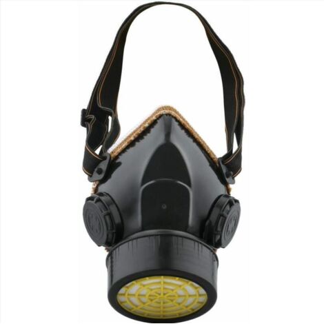 Masque Anti-Poussiere Protection Peinture Respirateur chimique industriel Contre Vapeur Toxique, Masque Cartouche Protection Soupape de Facile à Respirer, Noir (1/5)