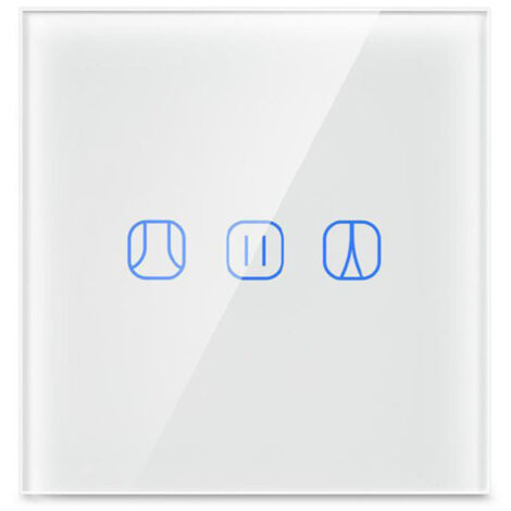 Commutateur de rideau WiFi, commutateur de panneau tactile de mur-rideau intelligent Wi-Fi, avec forme compacte pour la maison, commutateur de rideau de commande vocale de bureau (1/4)