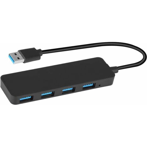 Hub USB multi-USB 4 ports USB 3.0 Hub multi-données portable avec câble de 30 mm compatible avec Macbook/Mac Pro/Mini/iMac/Surface Pro/XPS/ordinateur portable, Plug and Play 1 pièce (1/5)