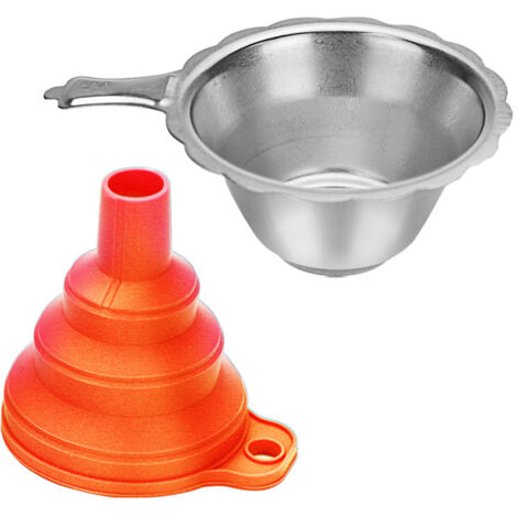 Accessoires d'imprimante 3D Entonnoir en silicone pliable Filtre en résine en acier inoxydable Bouteille arrière en résine pour Anycubic Photon Sparkmaker Kelant Orbeat D100 Sla Imprimante 3D Orange (1/5)