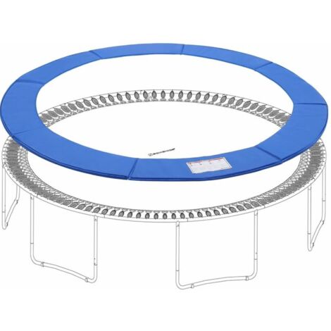 Coussin de protection de remplacement pour trampoline de 244 cm, pièce de rechange - STP8FT Bleu (1/4)