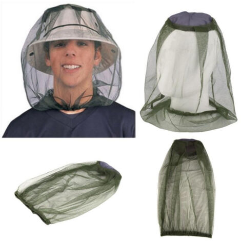 Casquette de Moustiquaire Casquette Anti-Moustique Verte, Hotte Extérieure pour Apiculteurs, pour la Pêche, Le Camping et L'alpinisme, Équipement de Protection (2PCS)